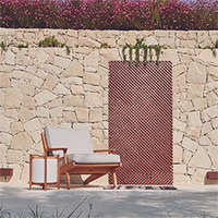 Decory LOP Keskeny térelválasztó panel - dekorpanel (120x60cm) vörösesbarna