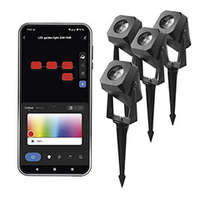 EMOS EMOS GoSmart leszúrható LED lámpa (4db) fekete ház (4x1.5W) RGBIC+CCT, IP65