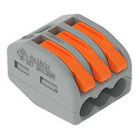 Wago Wago 222 Wago karos (kapcsos) vezetékösszekötő, 3 x 4mm² vezeték nyílásos