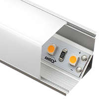 ANRO LED Profile ANRO LED Profile ALP-005 Ezüst - Alumínium sarok profil LED szalaghoz, szögletes (Opál búrával)