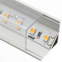  ALP-005 Fehér - Alumínium sarok profil LED szalaghoz, szögletes (Átlátszó búrával)