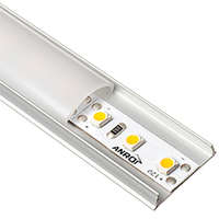 APB-1806 Ezüst - Hajlítható, ívelhető alumínium U profil LED szalaghoz (Opál búrával)