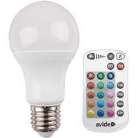 Avide Avide LED lámpa E27 (9.7W/200°) Körte - RGB+W+IR távirányítható