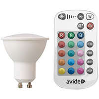 Avide Avide LED lámpa GU10 (4.2W/120°) Spot - RGB+WW+IR távirányítható