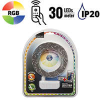 LED szett beltéri: 5 méter RGB+vezérlő+tápegység 5050-30