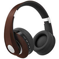 Bluetooth fejhallgató (500 mAh akkuval) barna