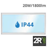 2R LED 2R LED Capri slim extra vékony LED panel (600 x 300mm) 20W - hideg fehér IP44 - fürdőbe is!
