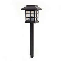  Kerti szolár LED lámpa, négyzet alakú (38 cm) fekete színben