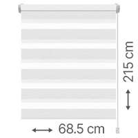 Gardinia Gardinia Mini zebra roló - sávroló oldalfeszítéssel (Z720 fehér) ajtóra, ablakra: 68x215 cm
