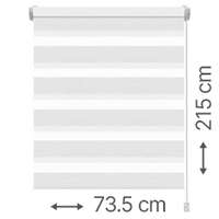 Gardinia Gardinia Mini zebra roló - sávroló oldalfeszítéssel (Z720 fehér) ajtóra, ablakra: 73.5x215 cm