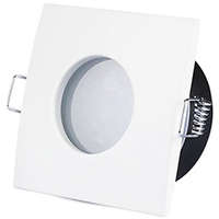 Négyzet alakú spot lámpatest (361), fix, fehér, fürdőszobai