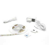  LED szett: meleg fehér kültéri LED szalag + tápegység + érintés nélküli kapcsoló (200 cm)