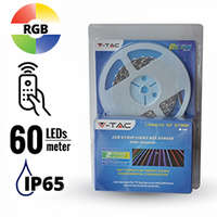 LED szalag szett, kültéri, 5 méter RGB+vezérlő + táp.(60W) 5050-60