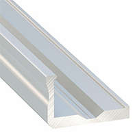 Type-F Alumínium L profil ezüst, LED szalaghoz, 16x10 mm üvegpolc világítás