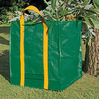  Többször használatos, füles lombgyűjtő zsák, fűgyűjtő zsák (252 Liter) zöld