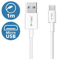  Pearl USB - Micro USB adatkábel, töltőkábel (1 méter) fehér - USB 2.0