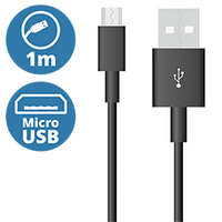  Pearl USB - Micro USB adatkábel, töltőkábel (1 méter) fekete - USB 2.0