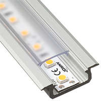  Type-Z Ezüst - Süllyeszthető LED szalagos alu profil (Átlátszó búrával)
