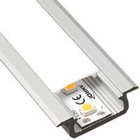 Lumines Lumines Type-Z Ezüst - Süllyeszthető LED szalagos alu profil (Opál búrával)