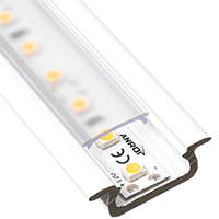  Type-Z Fehér - Süllyeszthető LED szalagos alu profil (Átlátszó búrával)