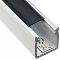  Type-Y Fehér - Bútor - pultvilágító profil LED szalaghoz (Fekete búrával)