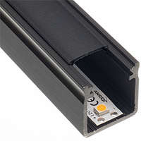  Type-Y Fekete - Bútor - pultvilágító profil LED szalaghoz (Fekete búrával)