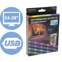  -USB csatlakozós TV háttérvilágítás RGB LED szalaggal: 24-38 colos tévéhez (Utolsó darabok!)