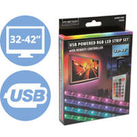  -USB csatlakozós TV háttérvilágítás RGB LED szalaggal: 32-42 colos tévéhez