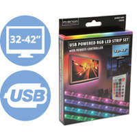 -USB csatlakozós TV háttérvilágítás RGB LED szalaggal: 32-42 colos tévéhez