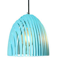 Prism modern csillár (E27) kék - kúp forma