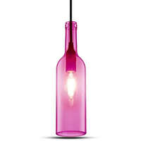 Bottle palack üveg csillár (E14) - pink színű búra