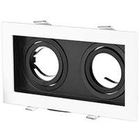  FITTING SQUARE - 2xGU10 Alu spot lámpatest (téglalap), billenthető, fehér-fekete