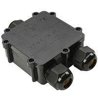 V-TAC V-TAC Fedeles kötődoboz LED reflektorhoz (3 utas) IP68 vízmentes, fekete