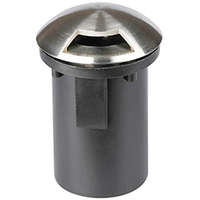 Járófelületbe építhető lámpatest 12V izzóhoz, IP67 vízálló, ezüst, 1 nyílásos