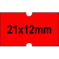  21x12mm árazócímke - FLUO piros - eredeti OLASZ (1.000db/tek)