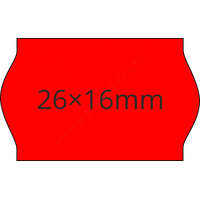Printex 26x16mm FLUO piros ORIGINAL árazócímke