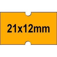  21x12mm árazócímke - FLUO narancs - eredeti OLASZ (1.000db/tek)