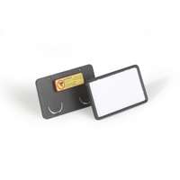 DURABLE CLIP CARD mágneses névkitűző 40x75mm (8129-10) - szürke