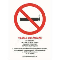  Tilos a dohányzás! A4 matrica (UV álló kültéri festék)