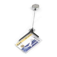 DURABLE Azonosítókártya tartó (8307-58) De Luxe MONO, krómozott kihúzható
