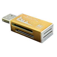 Ezone USB Memóriakártya Olvasó, támogatja a MicroSD/TF SD kártyákat, arany
