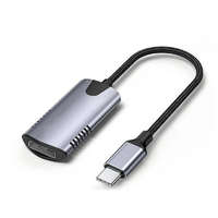 Ezone Videó-Audió digitalizáló adapter, HDMI-ről USB-C, videófelvétel és élő közvetítés szerkeztéshez, ezüstszín