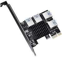 Ezone 4xUSB 3.0 PCIe Bővítőkártya Szervergéphez