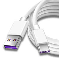 Ezone Prémium adat- és töltőkábel, USB-C/USB csatlakozó, 5A gyors töltés, 1 méter, fehér