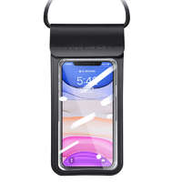 Ezone Univerzális vízálló védőtok okostelefonhoz, 5.5″ méretig, víz alatti fényképezéshez, fekete