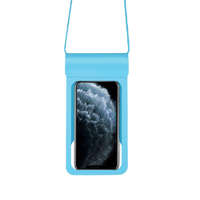 Ezone Univerzális vízálló védőtok okostelefonhoz, 5.5″ méretig, víz alatti fényképezéshez, kék