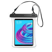 Ezone Univerzális vízálló védőtok tablet és okostelefonhoz, max 12″ méretig, fekete-átlátszó