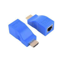 Ezone HDMI hosszabbító adapter, 2db Adapter, HDMI/Cat6 Cat6e UTP Ethernet csatlakozóval, akár 15m-ig hosszabbít