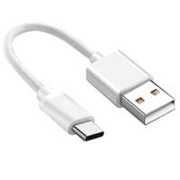 Ezone Prémium adat és töltőkábel, 20 cm, USB-C/USB típusú, 2.4A gyors töltés, fehér