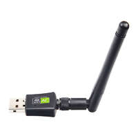 Ezone D-Band WiFi adapter, 600Mbps sebesség, USB2.0, kétsávos 2.4GHz/5GHz, PC és Laptophoz, fekete